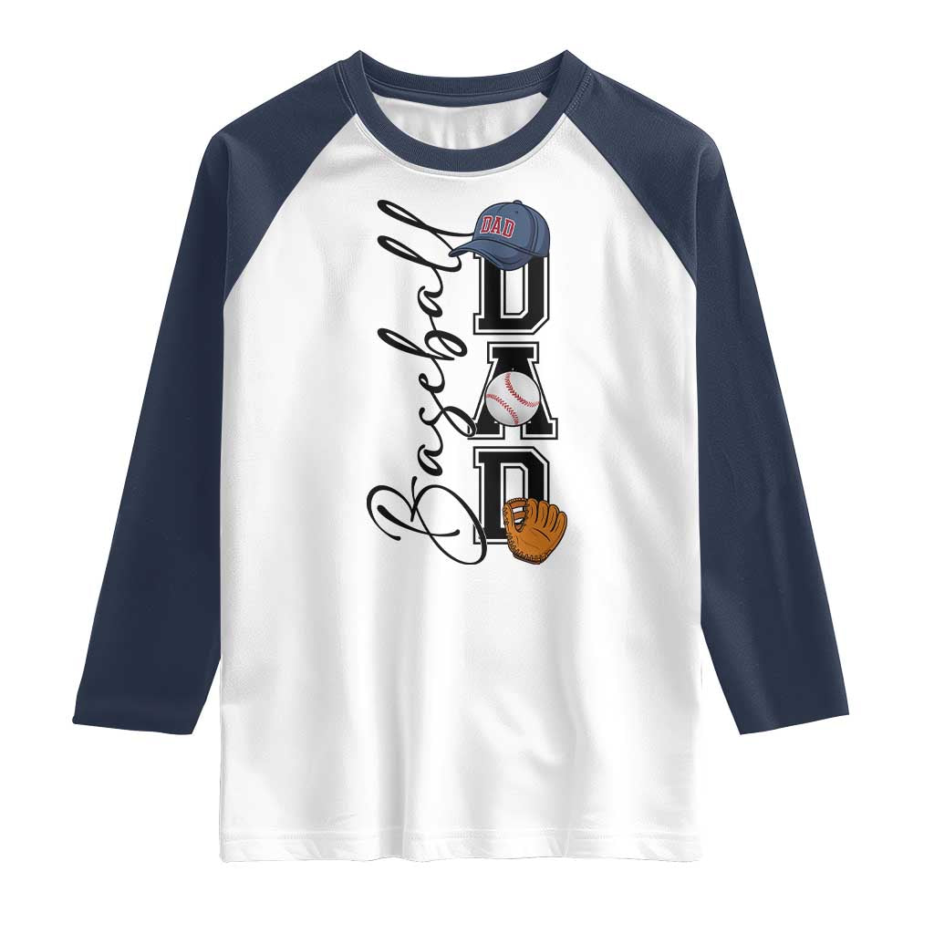 Baseball Dad Raglan Shirt Funny Sports Papa Life Lover - Wonder Print Shop