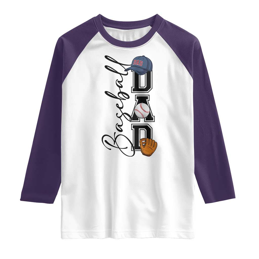 Baseball Dad Raglan Shirt Funny Sports Papa Life Lover - Wonder Print Shop