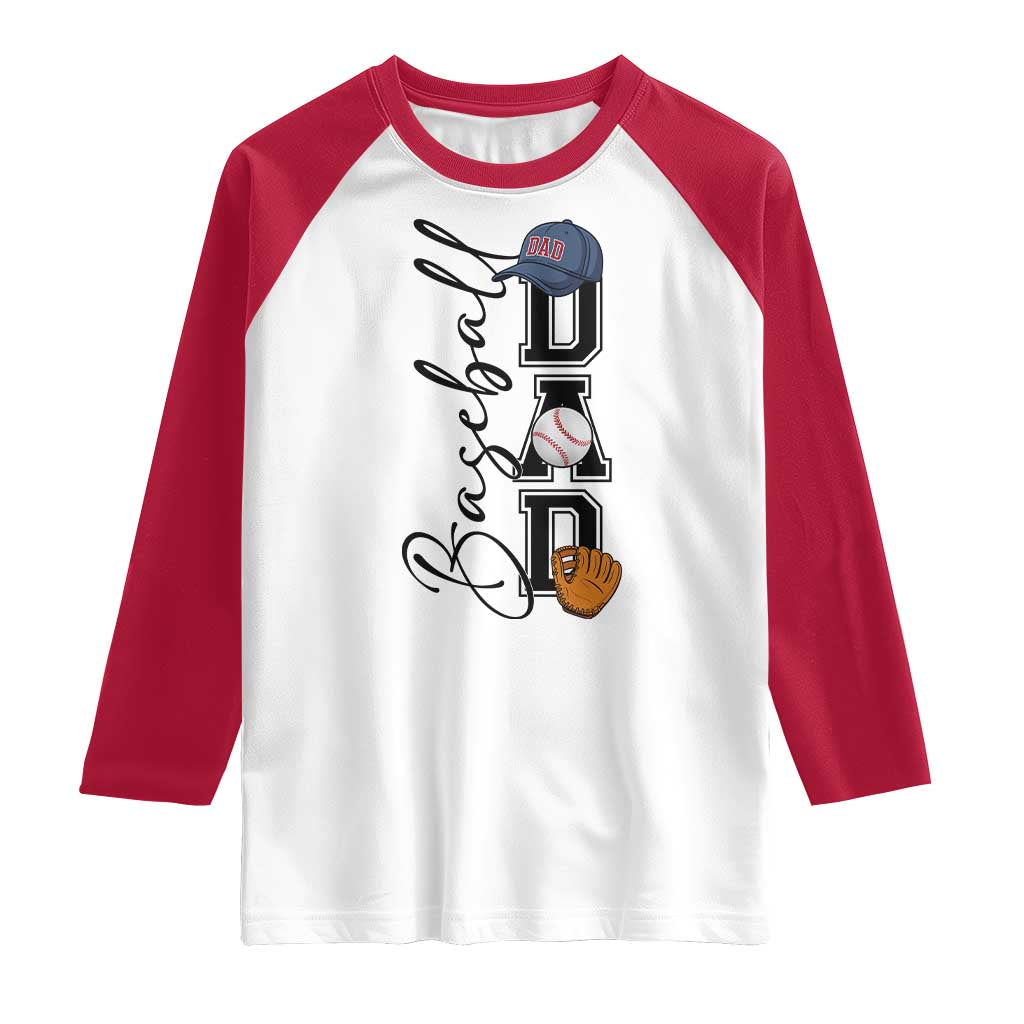 Baseball Dad Raglan Shirt Funny Sports Papa Life Lover - Wonder Print Shop
