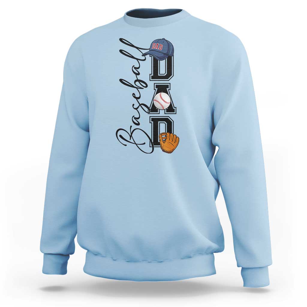 Baseball Dad Sweatshirt Funny Sports Papa Life Lover - Wonder Print Shop