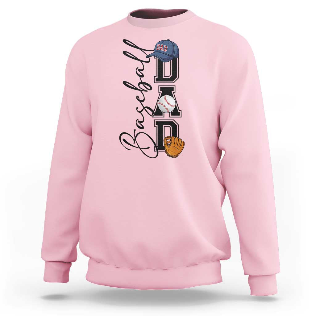 Baseball Dad Sweatshirt Funny Sports Papa Life Lover - Wonder Print Shop