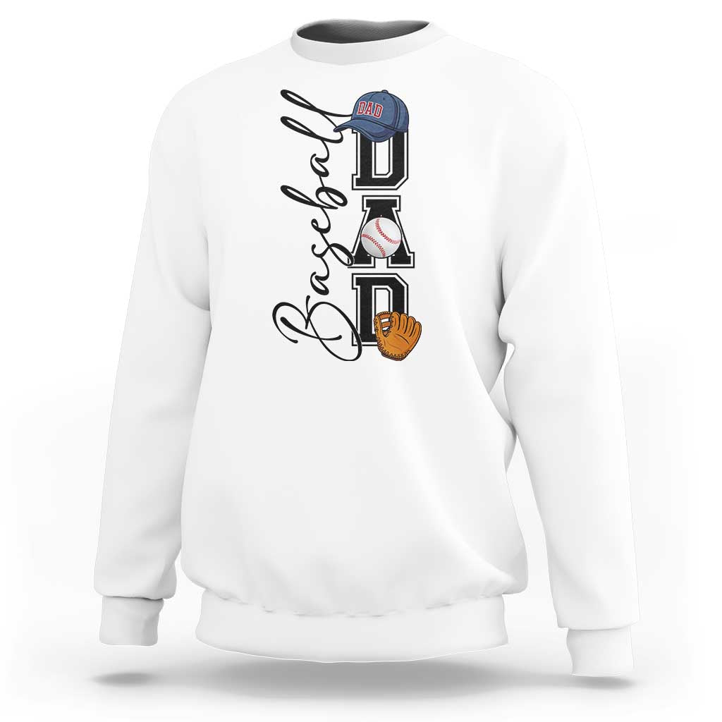Baseball Dad Sweatshirt Funny Sports Papa Life Lover - Wonder Print Shop