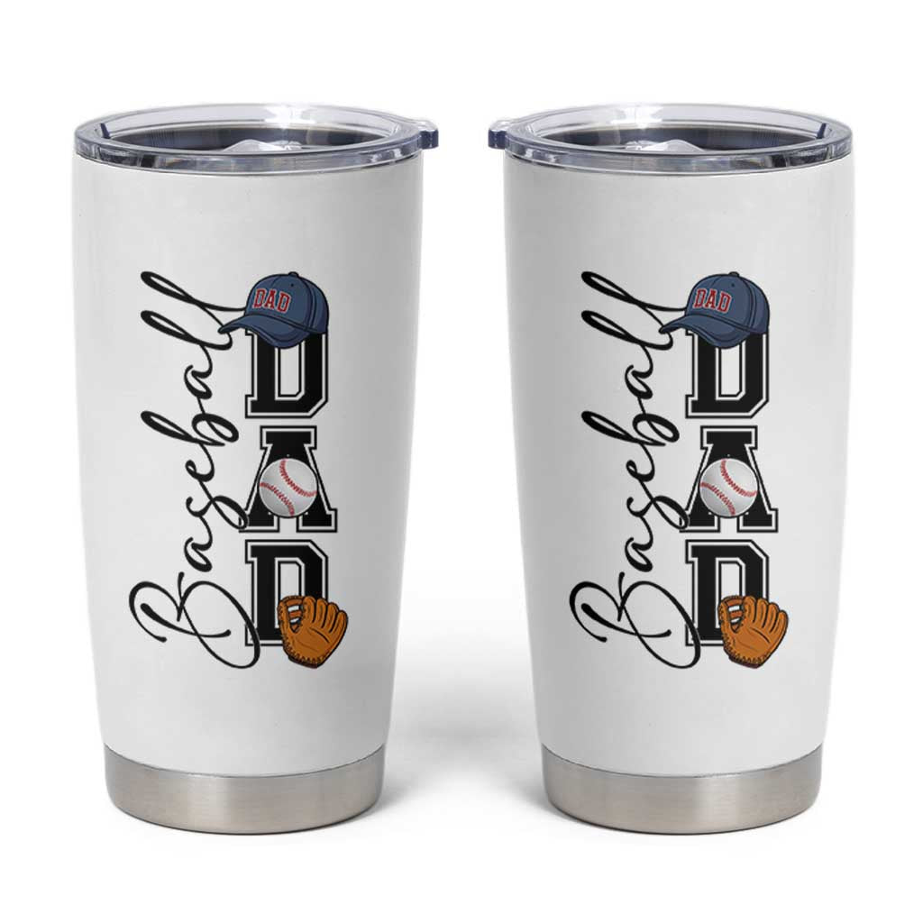 Baseball Dad Tumbler Cup Funny Sports Papa Life Lover