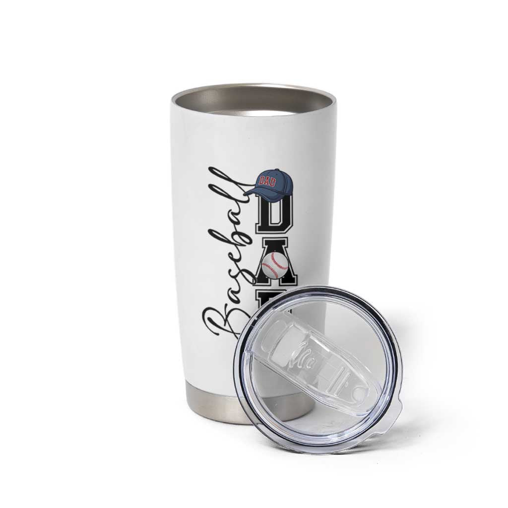Baseball Dad Tumbler Cup Funny Sports Papa Life Lover