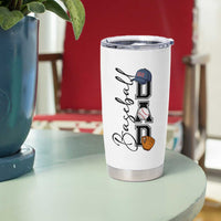 Baseball Dad Tumbler Cup Funny Sports Papa Life Lover