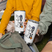Baseball Dad Tumbler Cup Funny Sports Papa Life Lover