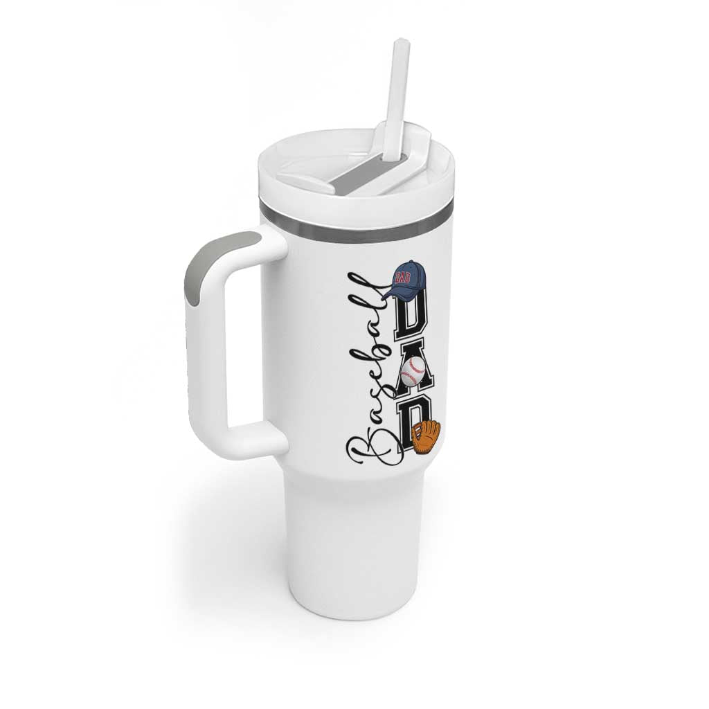 Baseball Dad Tumbler With Handle Funny Sports Papa Life Lover