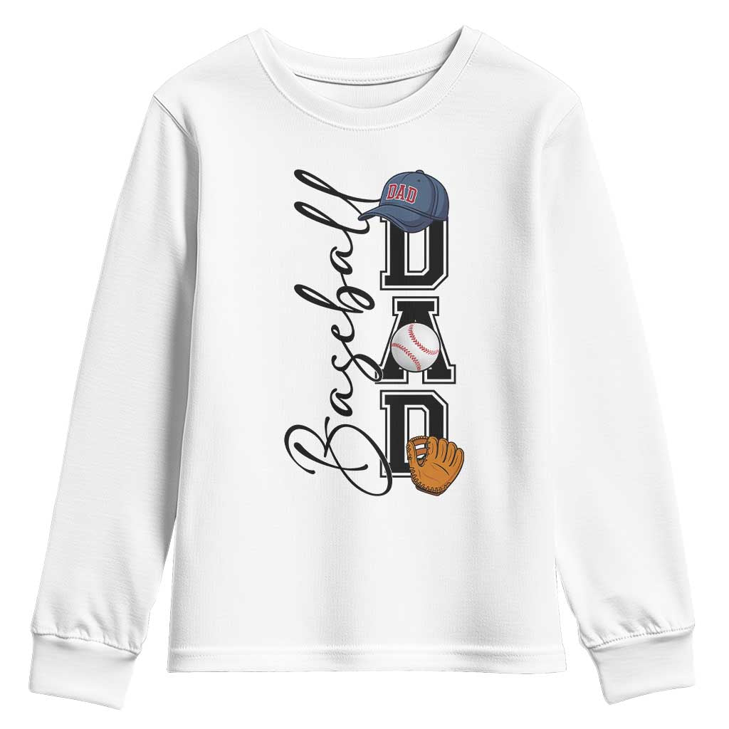 Baseball Dad Youth Sweatshirt Funny Sports Papa Life Lover - Wonder Print Shop