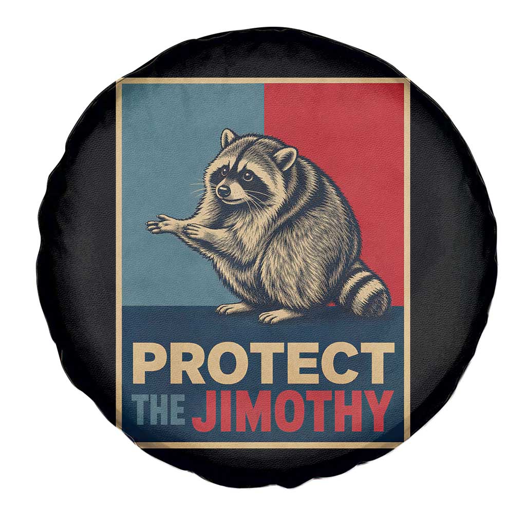 Protect The Jimothy Spare Tire Cover Funny Retro Trash Panda Animal Lover Meme