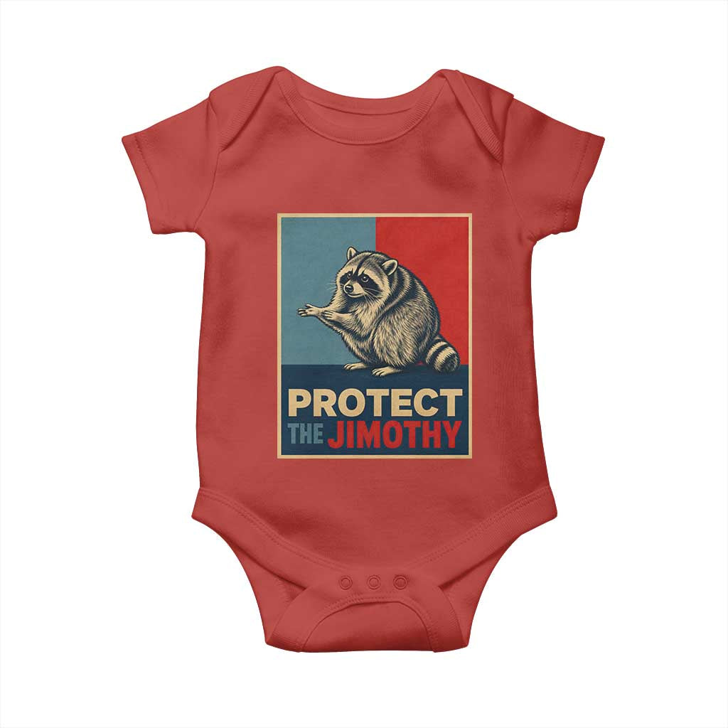 Protect The Jimothy Baby Onesie Funny Retro Trash Panda Animal Lover Meme