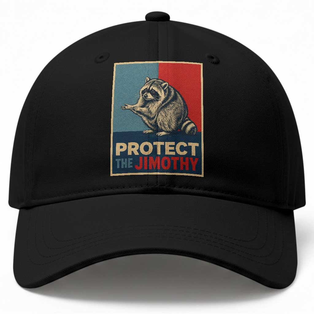 Protect The Jimothy Baseball Cap Funny Retro Trash Panda Animal Lover Meme