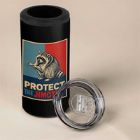 Protect The Jimothy 4 in 1 Can Cooler Tumbler Funny Retro Trash Panda Animal Lover Meme