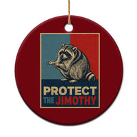Protect The Jimothy Ceramic Ornament Funny Retro Trash Panda Animal Lover Meme