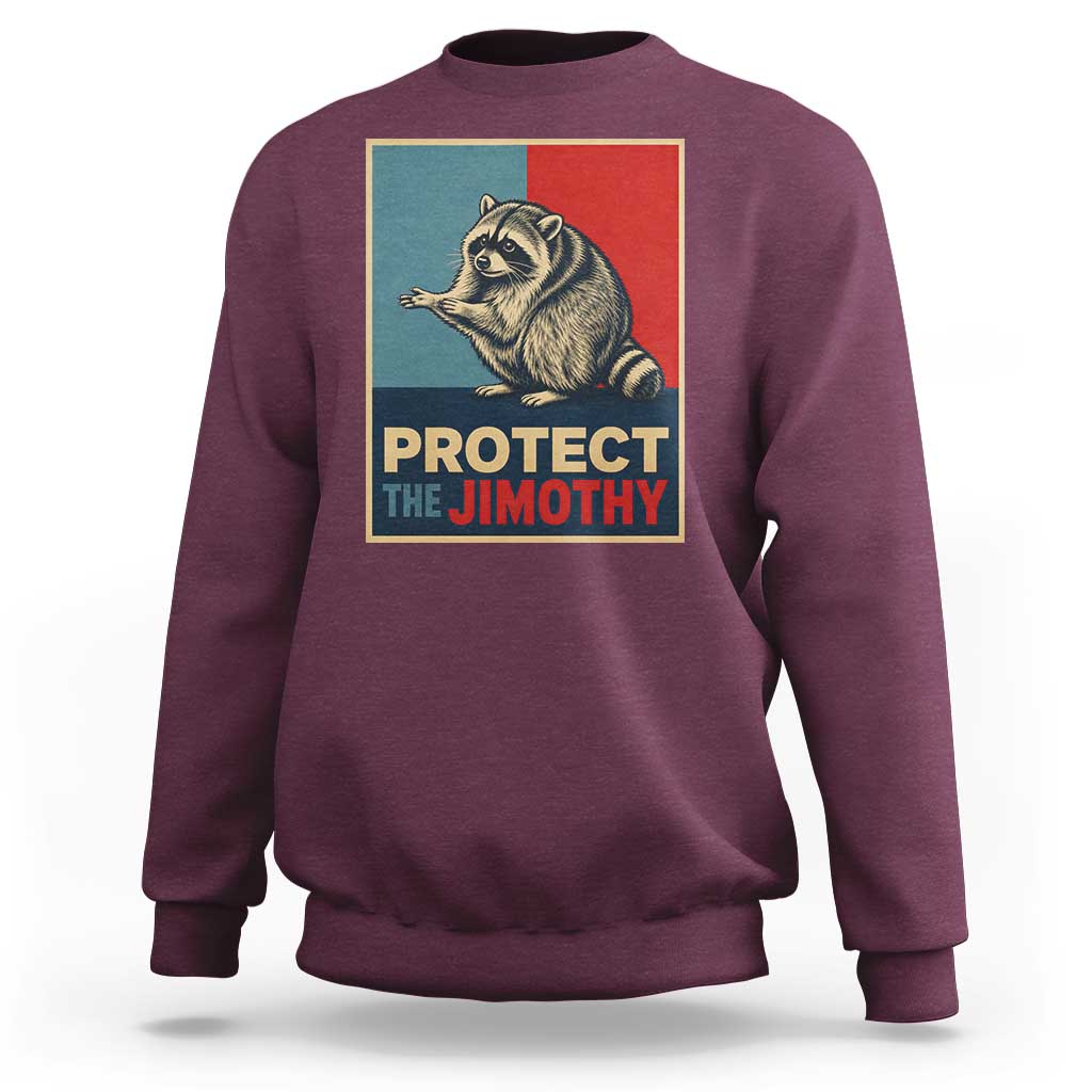 Protect The Jimothy Sweatshirt Funny Retro Trash Panda Animal Lover Meme