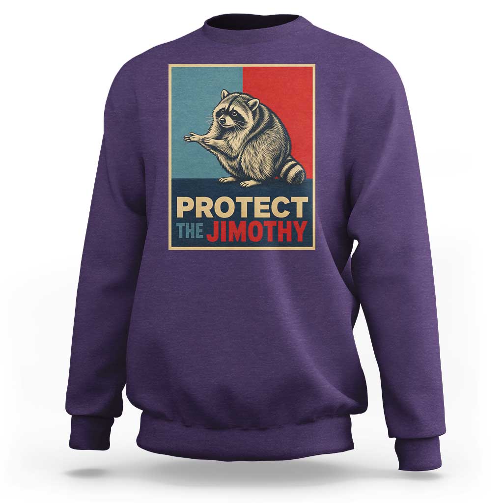 Protect The Jimothy Sweatshirt Funny Retro Trash Panda Animal Lover Meme