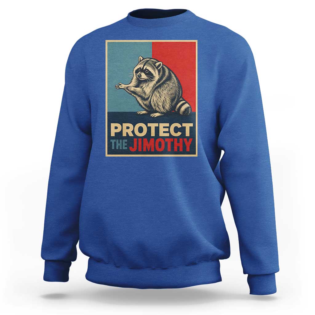 Protect The Jimothy Sweatshirt Funny Retro Trash Panda Animal Lover Meme