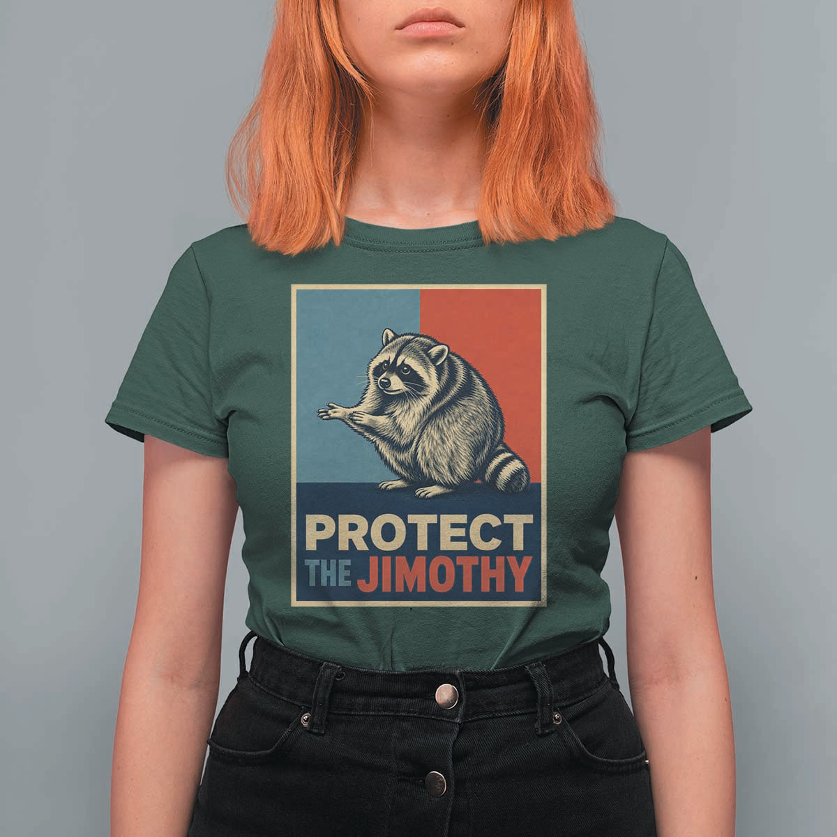 Protect The Jimothy T Shirt For Women Funny Retro Trash Panda Animal Lover Meme
