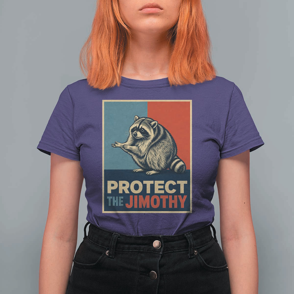 Protect The Jimothy T Shirt For Women Funny Retro Trash Panda Animal Lover Meme
