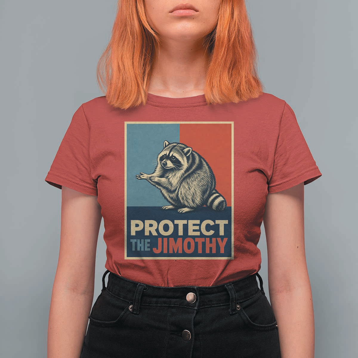 Protect The Jimothy T Shirt For Women Funny Retro Trash Panda Animal Lover Meme