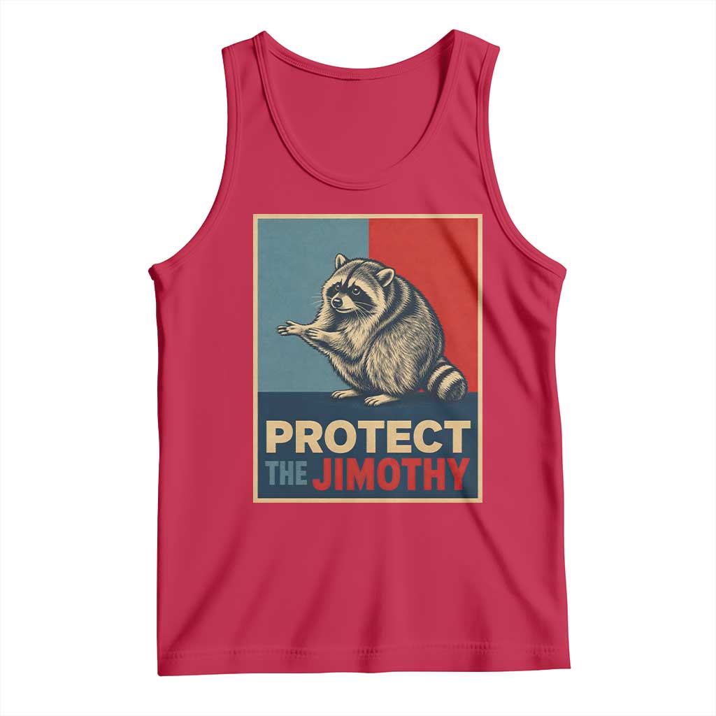 Protect The Jimothy Tank Top Funny Retro Trash Panda Animal Lover Meme