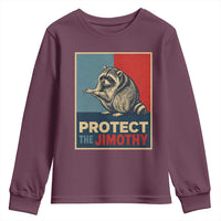 Protect The Jimothy Youth Sweatshirt Funny Retro Trash Panda Animal Lover Meme