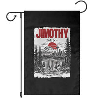 Jimothy The Raccoon Garden Flag Seattle Skyline Mount Rainier Japanese Retro Vintage Art