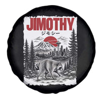 Jimothy The Raccoon Spare Tire Cover Seattle Skyline Mount Rainier Japanese Retro Vintage Art
