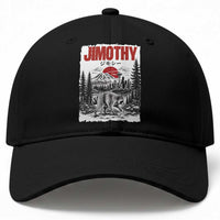 Jimothy The Raccoon Baseball Cap Seattle Skyline Mount Rainier Japanese Retro Vintage Art