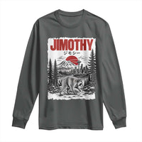 Jimothy The Raccoon Long Sleeve Shirt Seattle Skyline Mount Rainier Japanese Retro Vintage Art