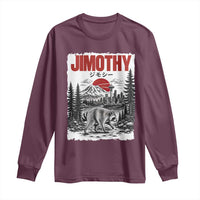 Jimothy The Raccoon Long Sleeve Shirt Seattle Skyline Mount Rainier Japanese Retro Vintage Art