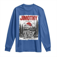 Jimothy The Raccoon Long Sleeve Shirt Seattle Skyline Mount Rainier Japanese Retro Vintage Art