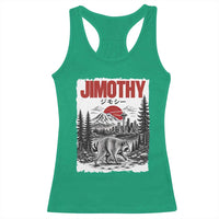Jimothy The Raccoon Racerback Tank Top Seattle Skyline Mount Rainier Japanese Retro Vintage Art