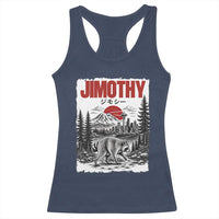 Jimothy The Raccoon Racerback Tank Top Seattle Skyline Mount Rainier Japanese Retro Vintage Art