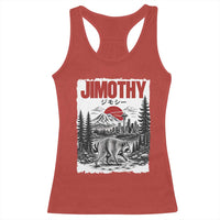 Jimothy The Raccoon Racerback Tank Top Seattle Skyline Mount Rainier Japanese Retro Vintage Art