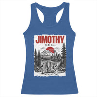 Jimothy The Raccoon Racerback Tank Top Seattle Skyline Mount Rainier Japanese Retro Vintage Art