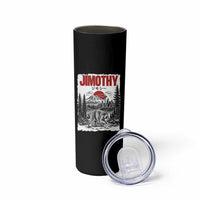 Jimothy The Raccoon Skinny Tumbler Seattle Skyline Mount Rainier Japanese Retro Vintage Art