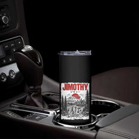 Jimothy The Raccoon Skinny Tumbler Seattle Skyline Mount Rainier Japanese Retro Vintage Art
