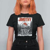 Jimothy The Raccoon T Shirt For Women Seattle Skyline Mount Rainier Japanese Retro Vintage Art