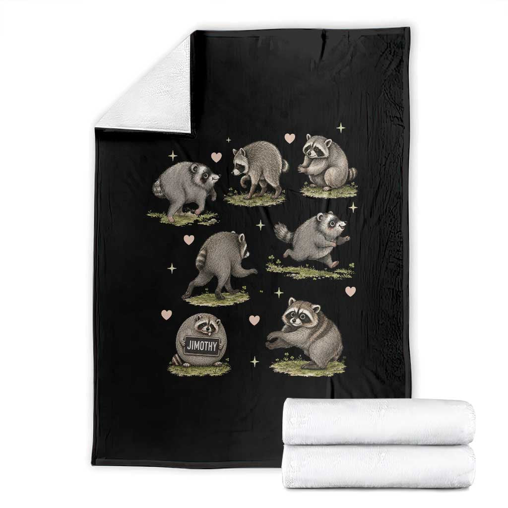 Cute Jimothy The Raccoon Throw Blanket Viral Seattle Wildlife Trash Panda Gift