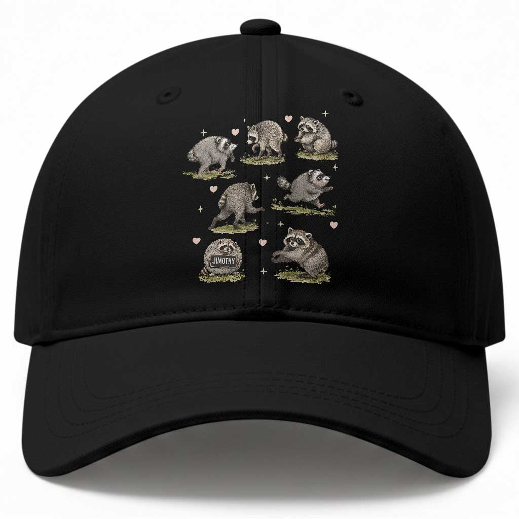 Cute Jimothy The Raccoon Baseball Cap Viral Seattle Wildlife Trash Panda Gift