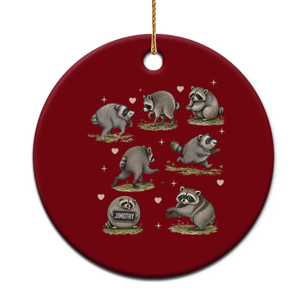 Cute Jimothy The Raccoon Ceramic Ornament Viral Seattle Wildlife Trash Panda Gift