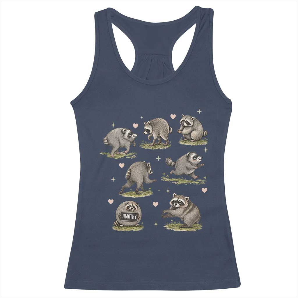 Cute Jimothy The Raccoon Racerback Tank Top Viral Seattle Wildlife Trash Panda Gift