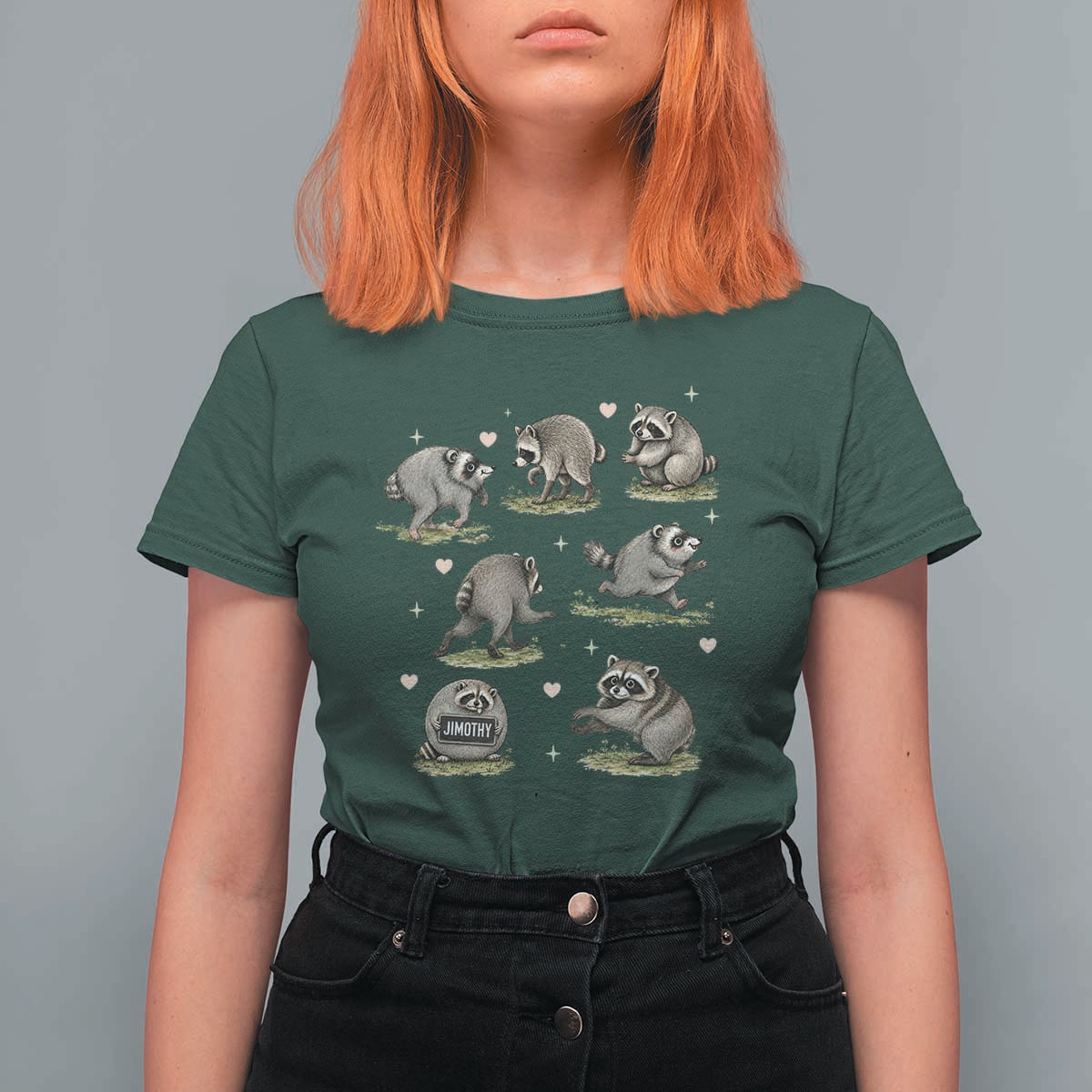 Cute Jimothy The Raccoon T Shirt For Women Viral Seattle Wildlife Trash Panda Gift