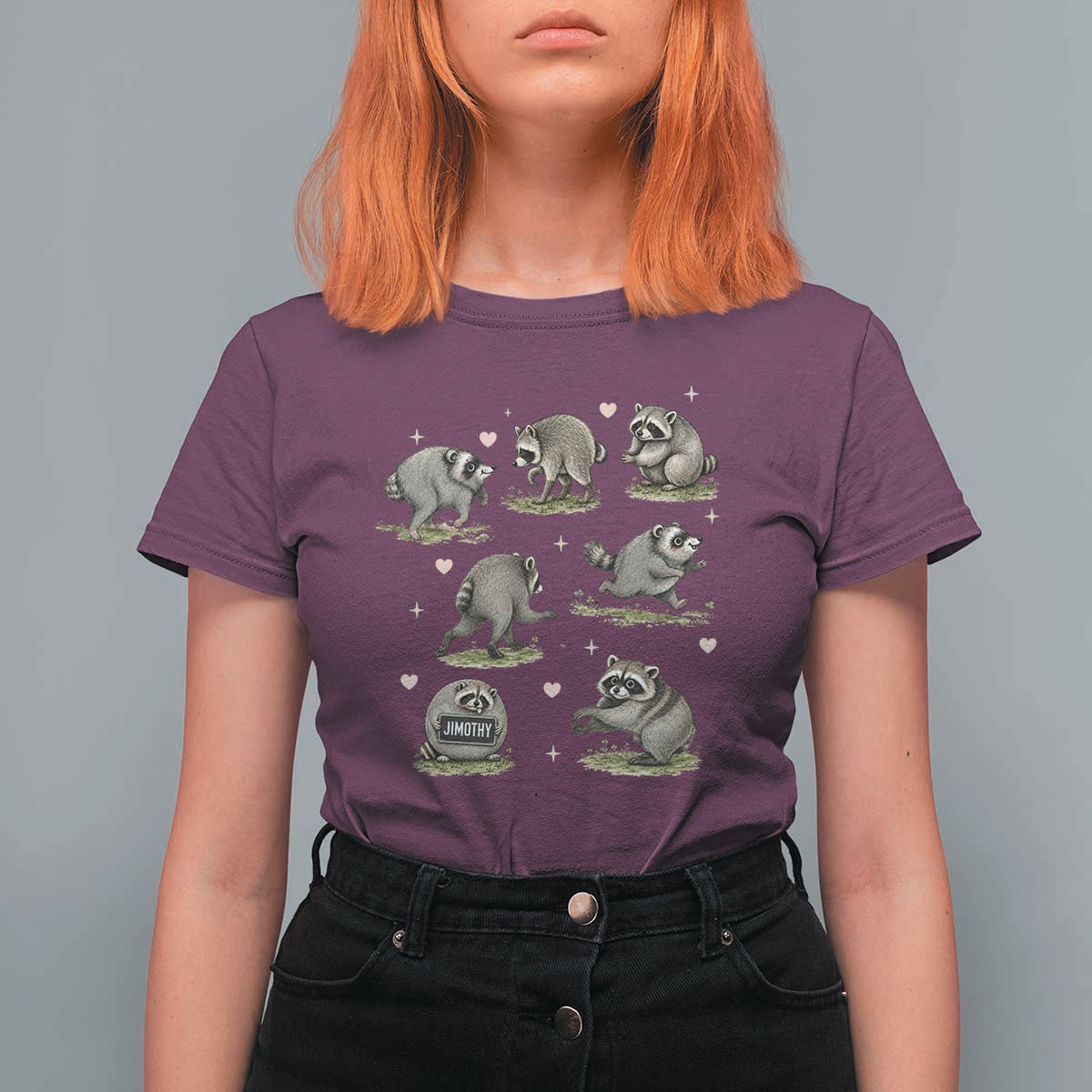 Cute Jimothy The Raccoon T Shirt For Women Viral Seattle Wildlife Trash Panda Gift