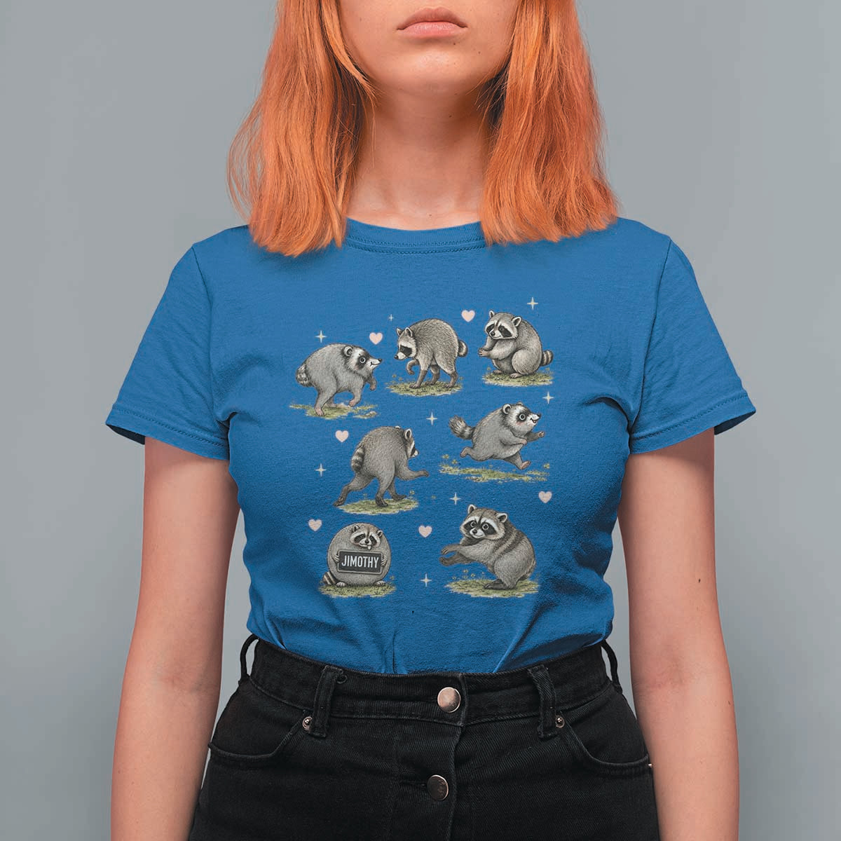 Cute Jimothy The Raccoon T Shirt For Women Viral Seattle Wildlife Trash Panda Gift