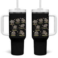 Cute Jimothy The Raccoon Tumbler With Handle Viral Seattle Wildlife Trash Panda Gift
