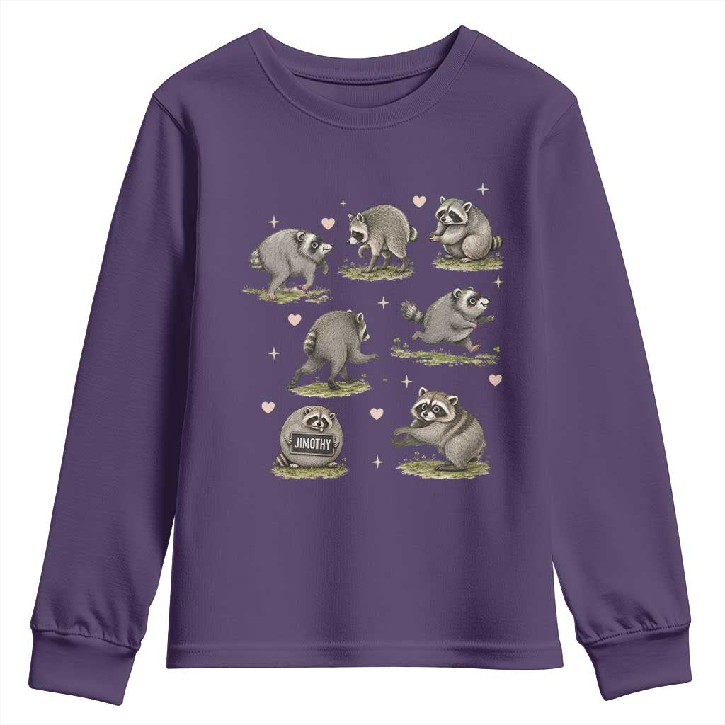 Cute Jimothy The Raccoon Youth Sweatshirt Viral Seattle Wildlife Trash Panda Gift
