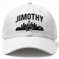 Jimothy The Raccoon Baseball Cap Seattle Space Needle Mount Rainier Landscape Art