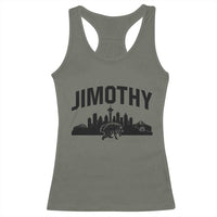 Jimothy The Raccoon Racerback Tank Top Seattle Space Needle Mount Rainier Landscape Art