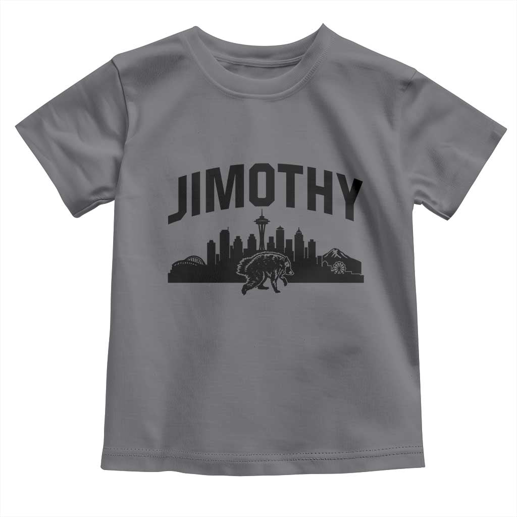 Jimothy The Raccoon Toddler T Shirt Seattle Space Needle Mount Rainier Landscape Art
